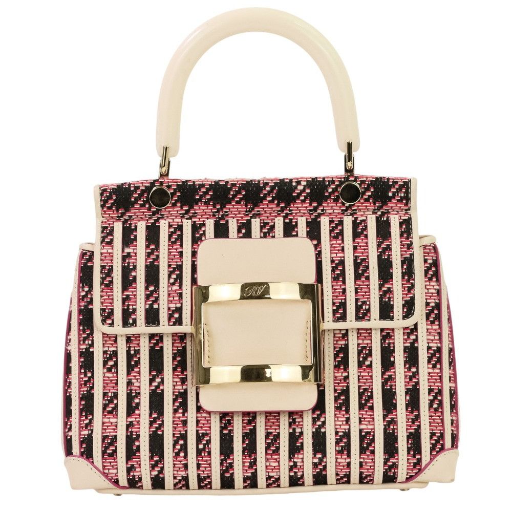 Roger Vivier Roger Vivier Roger Vivier Tweed Leather 2way Handbag Leather Handbag DUTY FREE for USA Size ONE SIZE - 1 Thumbnail