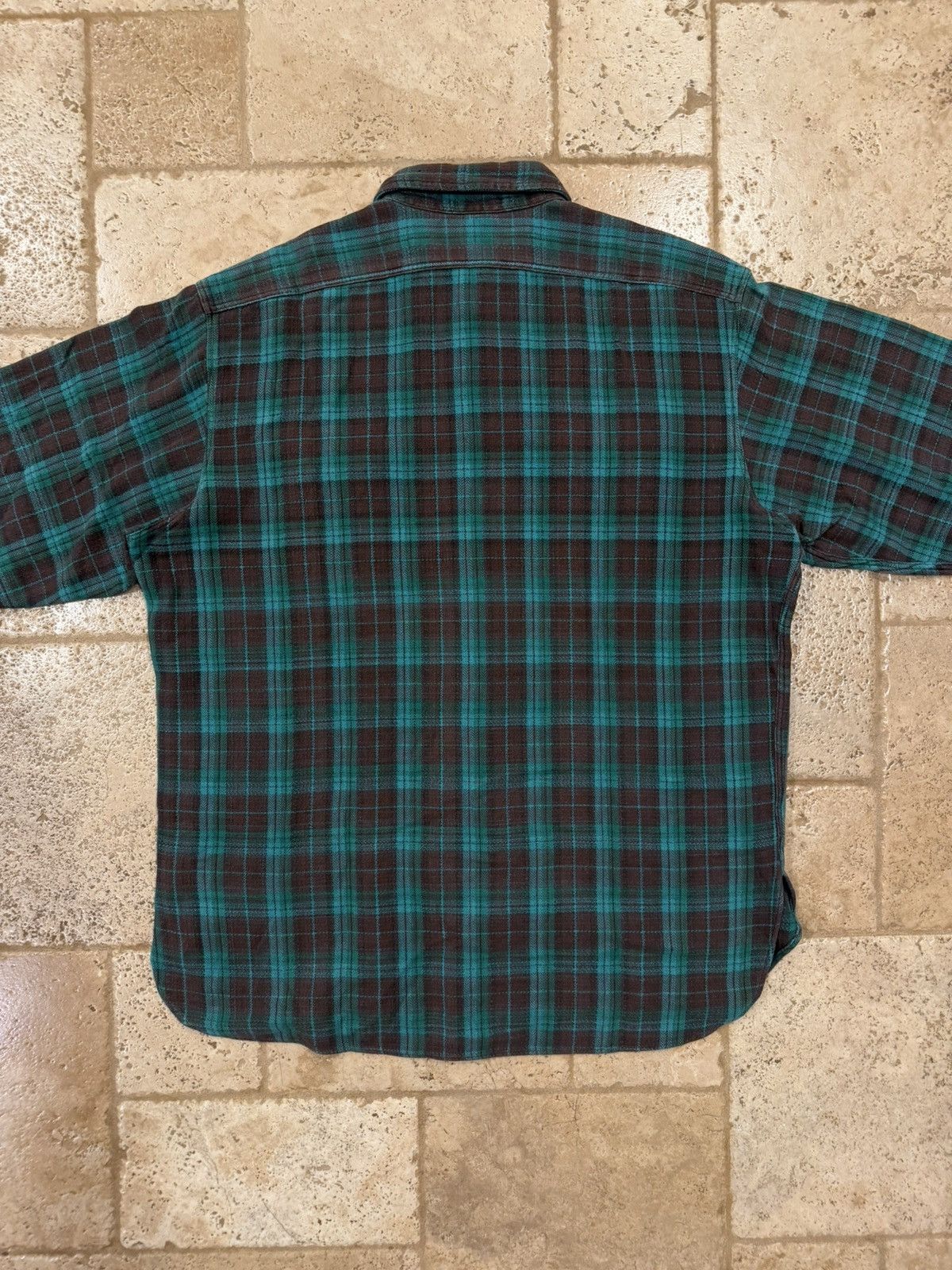 RRL Ralph Lauren RRL Ralph Lauren Vintage 90s Green/Brown Check Flannel Shirt Size US L / EU 52-54 / 3 - 14 Thumbnail