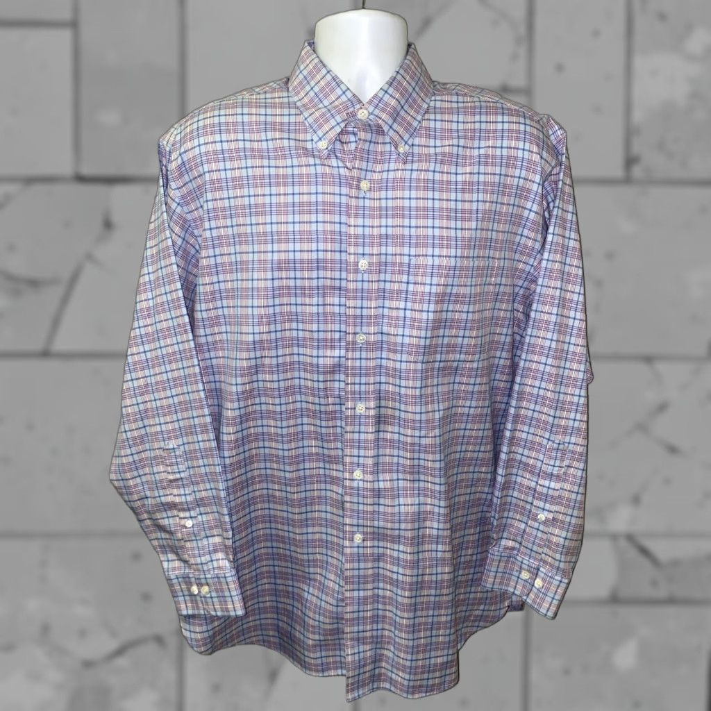 Brooks Brothers Brooks Brothers Shirt Mens Long Sleeve Plaid Button-Up L Multicolor Colorful Non Iron Cotton Button Front Regular Size L Size US L / EU 52-54 / 3 - 1 Thumbnail