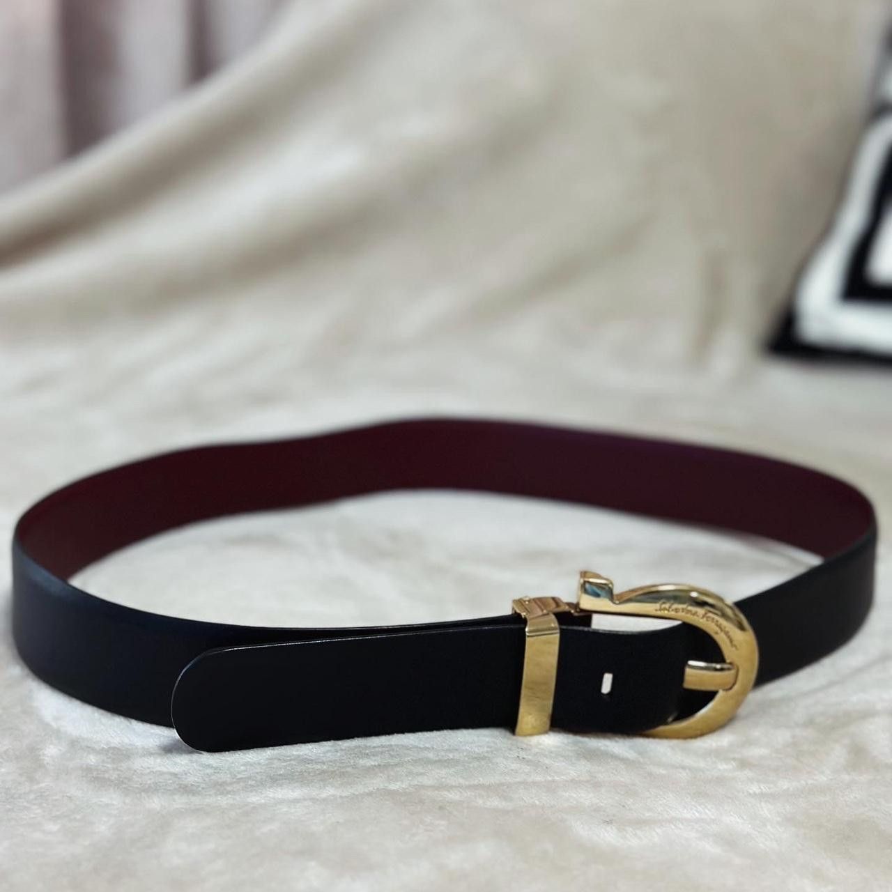 Salvatore Ferragamo o1s1rm0924 Size: OS / Golden Buckle Belt in Black/Brown Size ONE SIZE - 4 Thumbnail