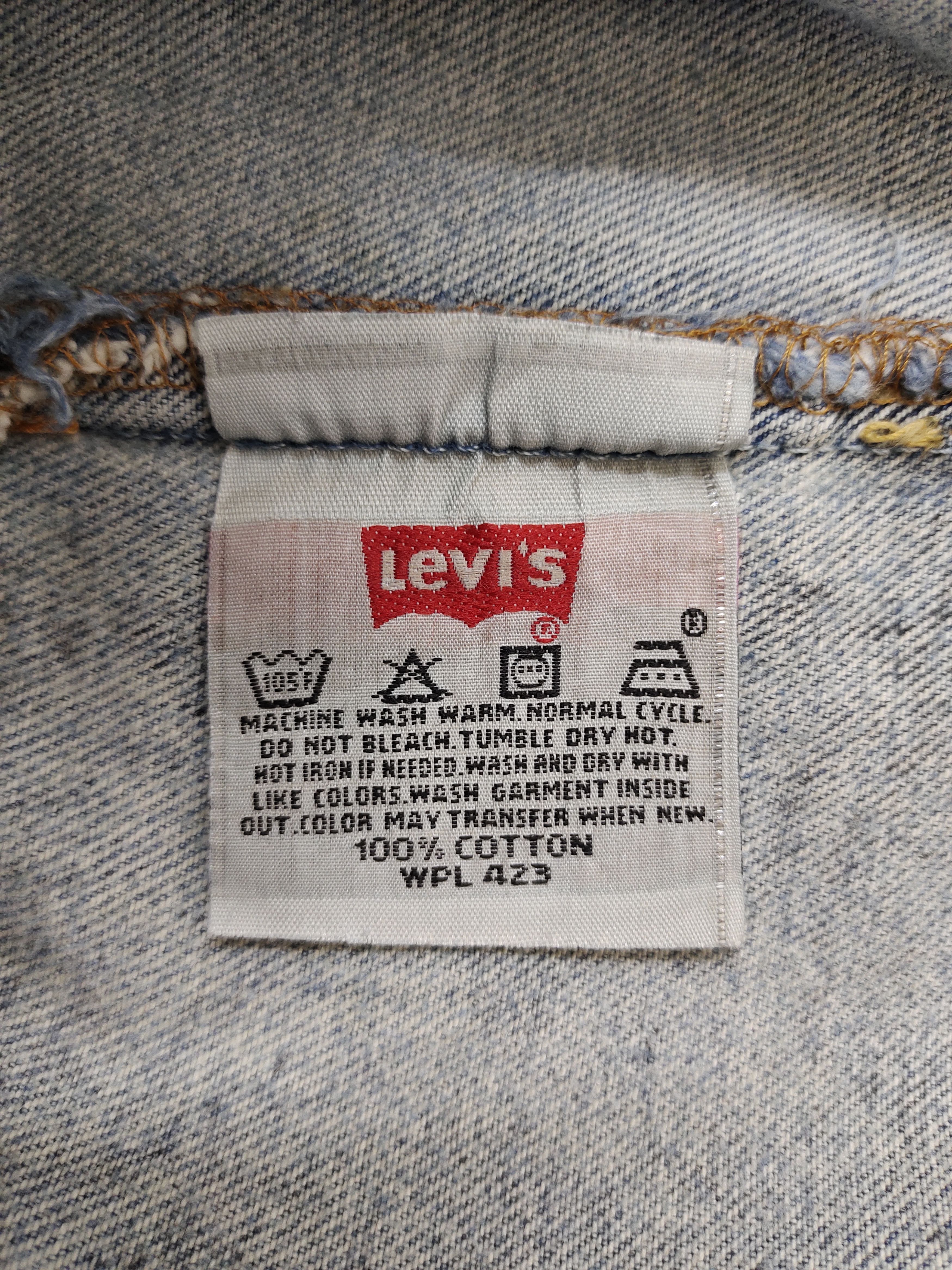 Levi's Vintage Levis 501 Japanese Script Dragon Print Distress Jean Size US 33 - 21 Thumbnail