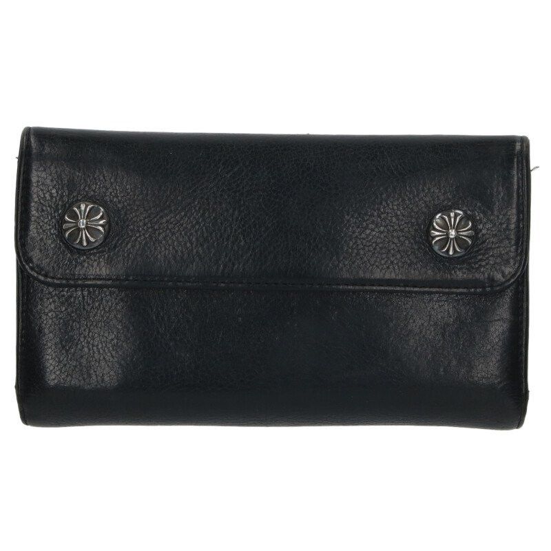 Chrome Hearts Chrome Hearts Wave Cross Ball Leather Wallet | Grailed 