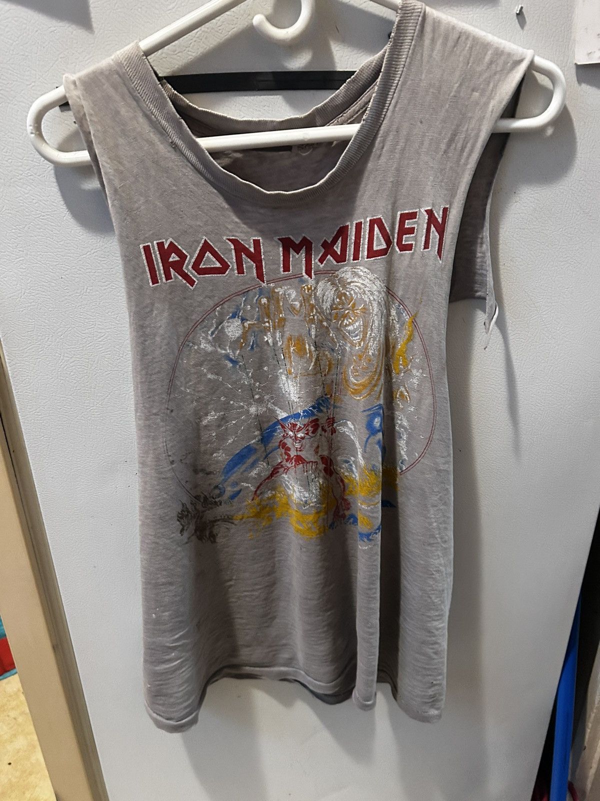 Band Tees × Iron Maiden × Vintage Sleeveless ‘82 Iron Maiden “The Beast on the Road” Tour Tee Size US M / EU 48-50 / 2 - 1 Thumbnail