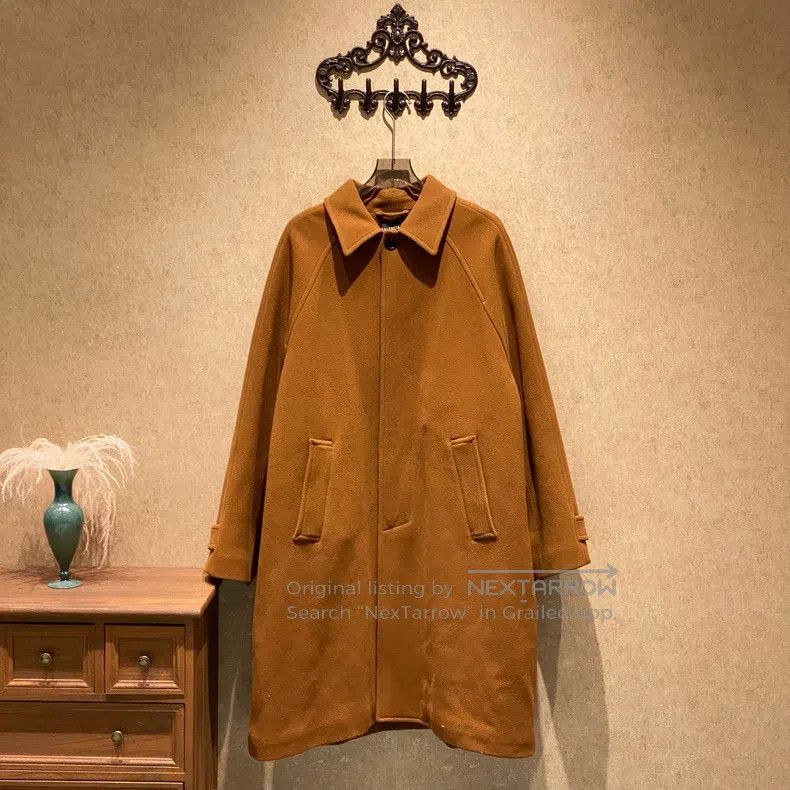 Balenciaga Balenciaga Red Brown Woolen Coat Size XL / US 12-14 / IT 48-50 - 1 Thumbnail