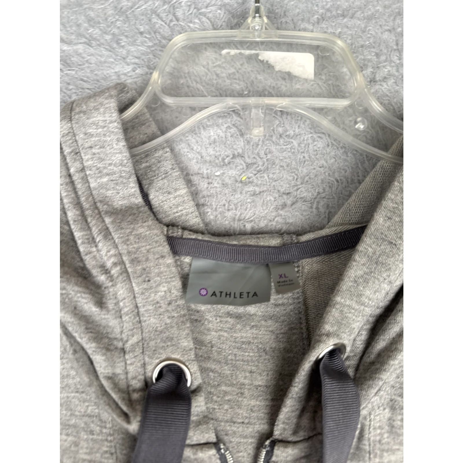 Athleta Athleta Vest Women XL Gray Lotus Hood Full Zip Knit Sweater Lightweight Pockets Size XL / US 12-14 / IT 48-50 - 6 Thumbnail
