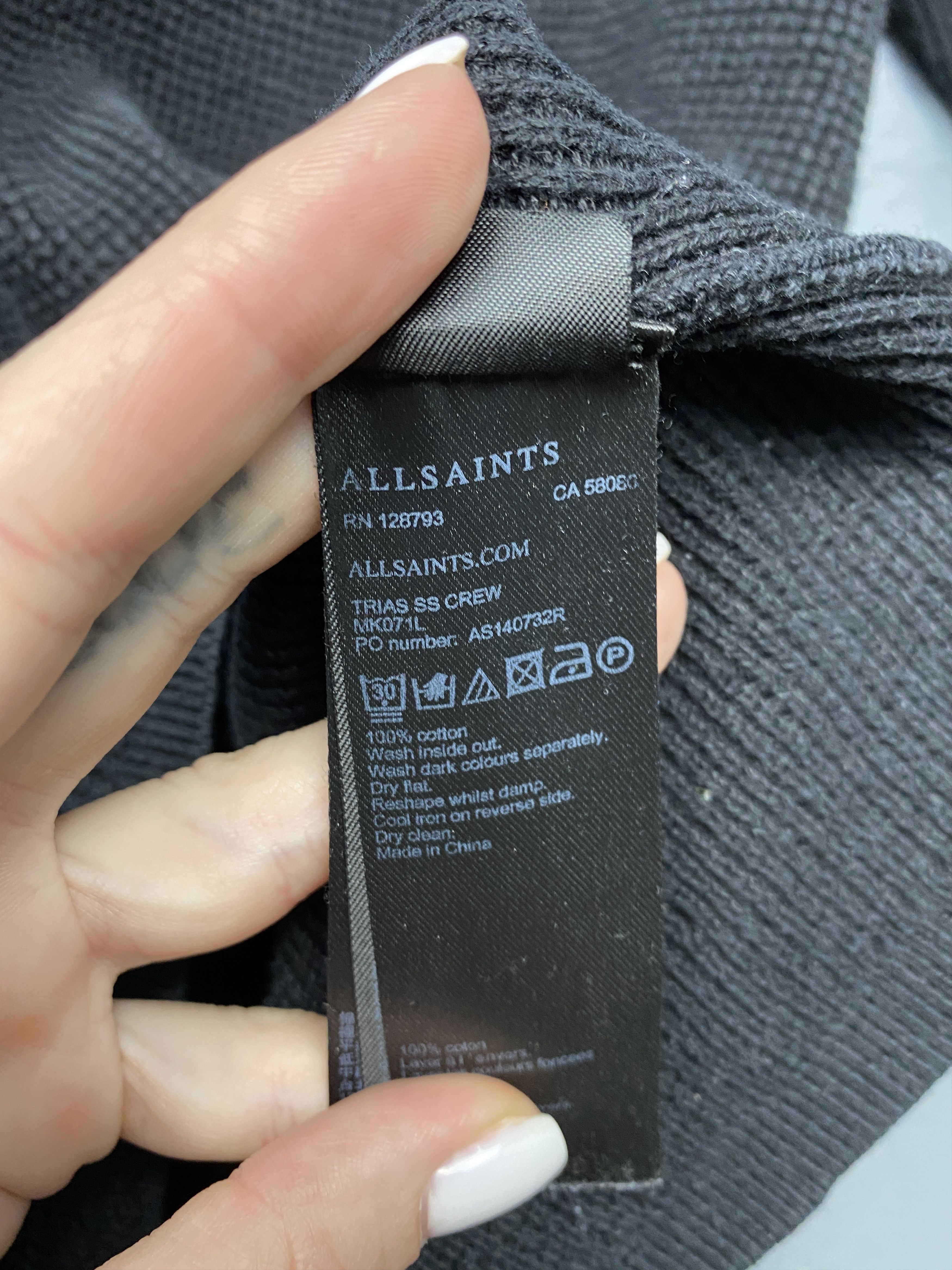 Allsaints Allsaints Vintage Mens Oversized Trias Crew Neck T-Shirt Size US S / EU 44-46 / 1 - 5 Thumbnail