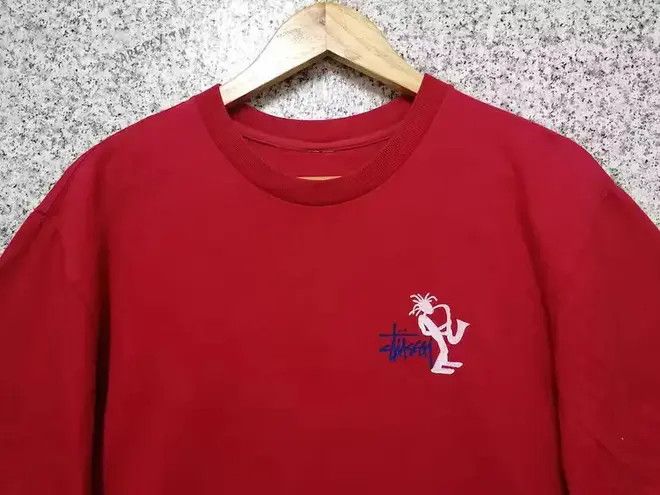 Stussy Stussy Distressed Saxophone Tee Big Logo Size US M / EU 48-50 / 2 - 5 Thumbnail