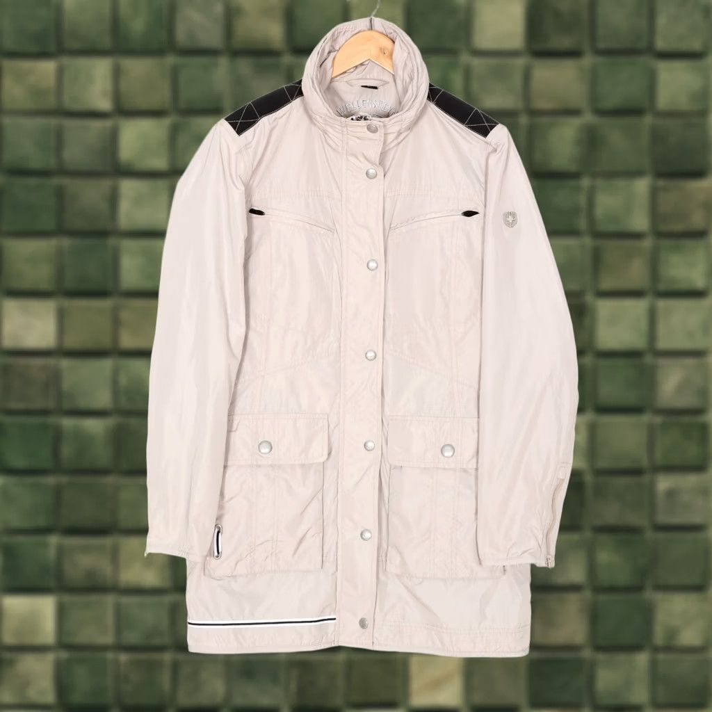 Vintage WELLENSTYN Illusion Jacket Women L Hooded Mid Length Grey MJ5012 Size L / US 10 / IT 46 - 1 Thumbnail