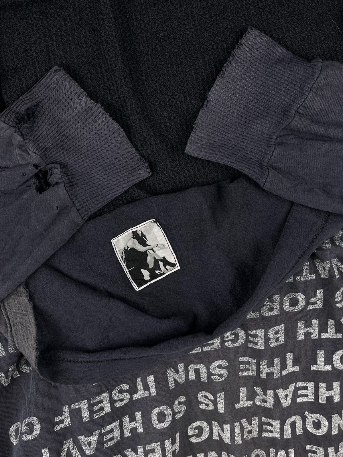 Rick Owens × Rick Owens Drkshdw × Vintage FW07 Rick Owens Exploder Poem Longsleeve Tshirt Thrashed Size US M / EU 48-50 / 2 - 7 Thumbnail