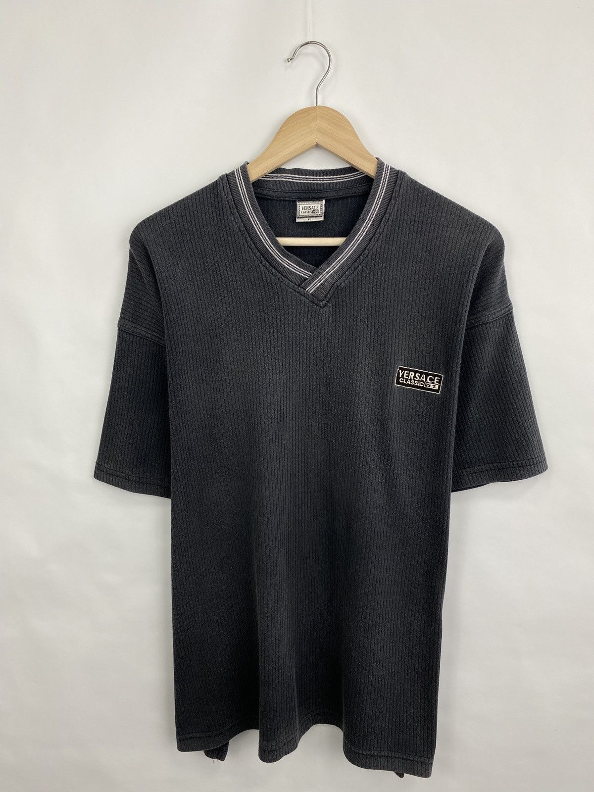 Versace × Versace Jeans Couture × Vintage 🇮🇹 Vintage 90s Versace Classic V2 T-Shirt Y2K Rare Streetwear Size US XL / EU 56 / 4 - 3 Thumbnail