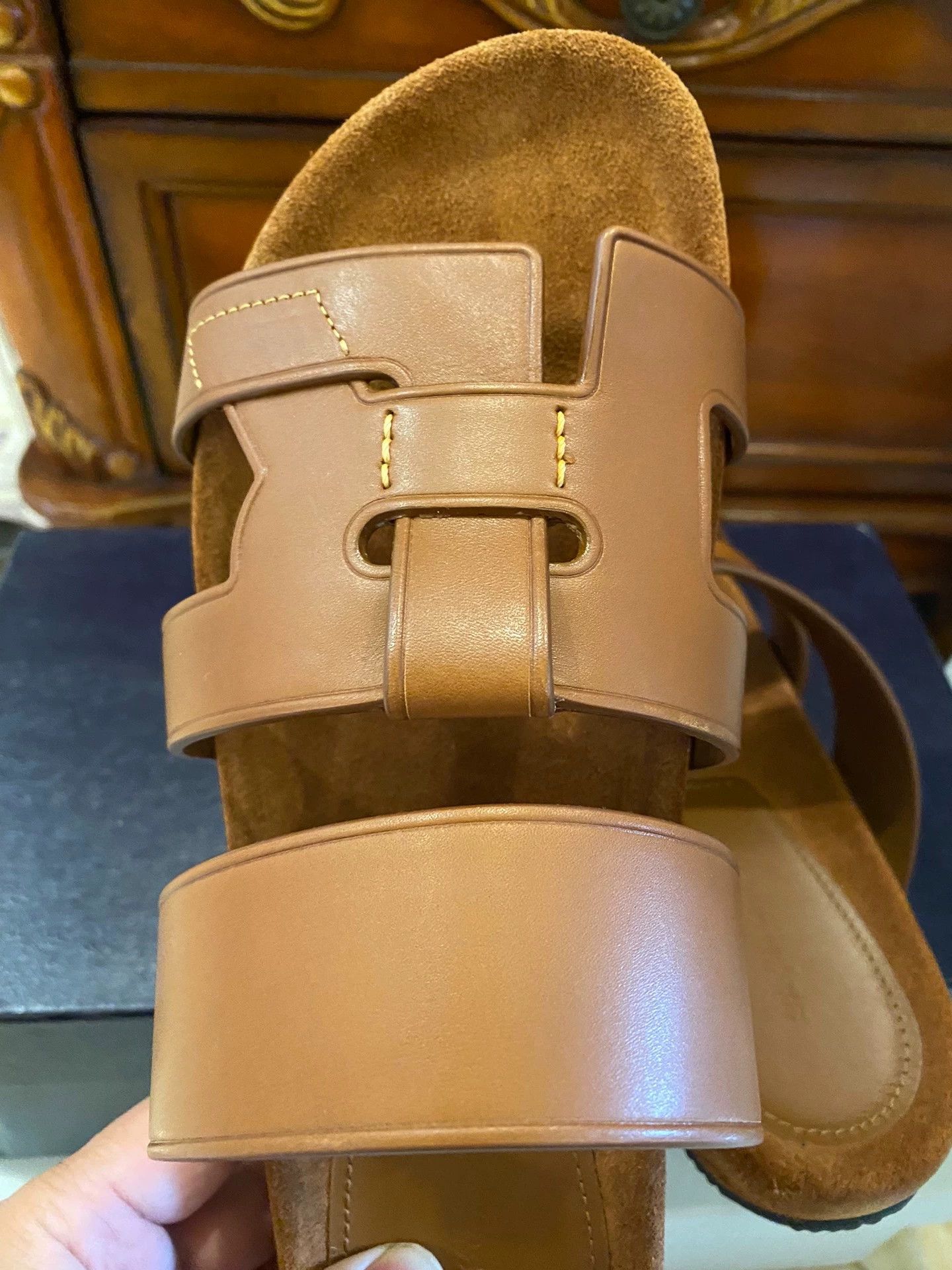 RRL Ralph Lauren RRL Purple Label Vintage Leather Slippers/Sandals Old Money Size US 7 / EU 40 - 6 Thumbnail