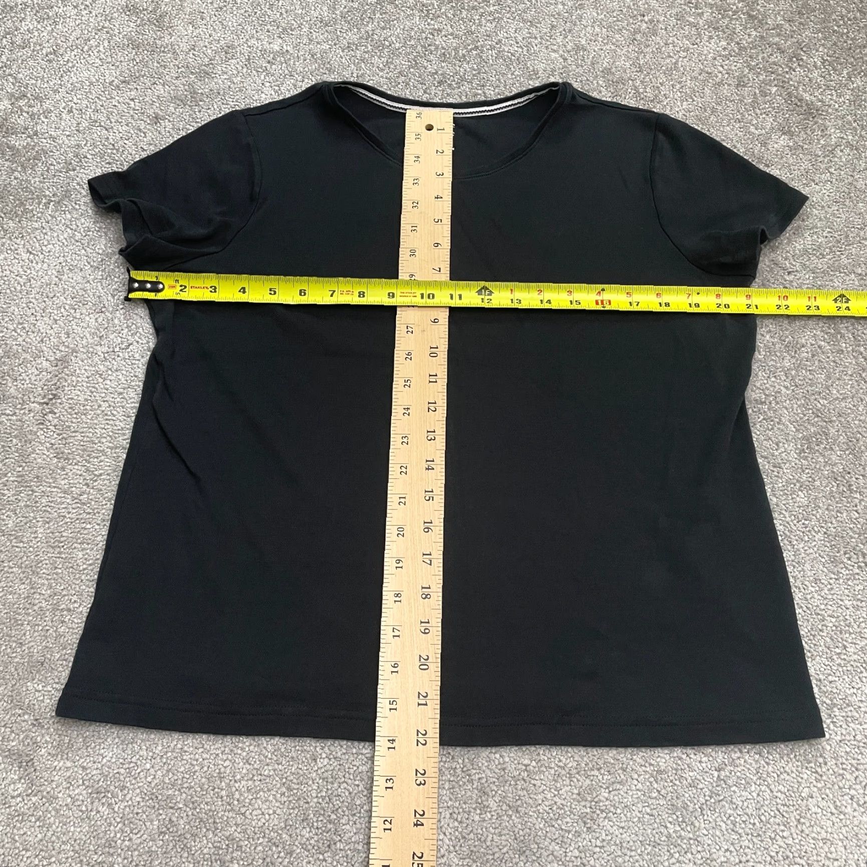 Croft & Barrow Croft & Barrow The Classic Tee Womens PL Black Cotton T-Shirt Size L / US 10 / IT 46 - 7 Thumbnail
