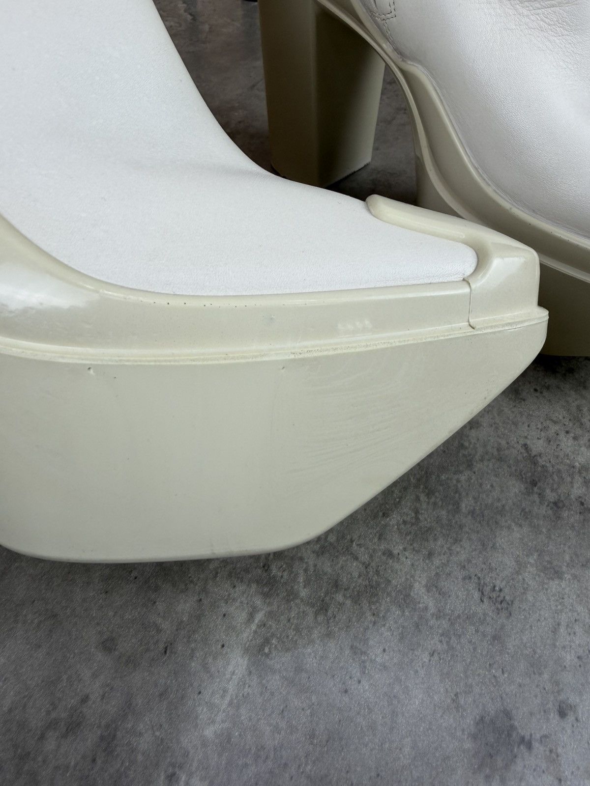 Peter Do at.kollektive x Peter Do Leather Platform Ankle Boots White Size US 10 / IT 40 - 9 Thumbnail