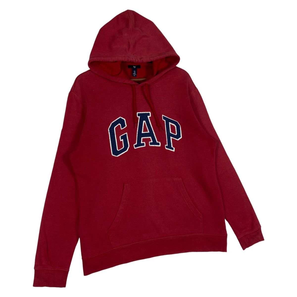 Gap × Vintage Vintage GAP Hoodie Sweater Red Pullover Jumper Size M Size US M / EU 48-50 / 2 - 2 Thumbnail