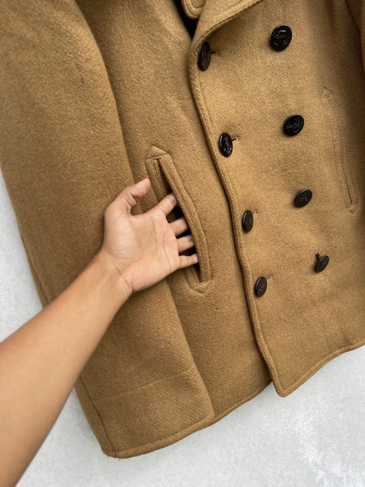 Buzz Rickson's × Indian Motorcycle × Toyo Enterprises 🔥Vtg Indian by Toyo Enterprise WW2 Naval Clothing Pea Coat Size US L / EU 52-54 / 3 - 10 Thumbnail