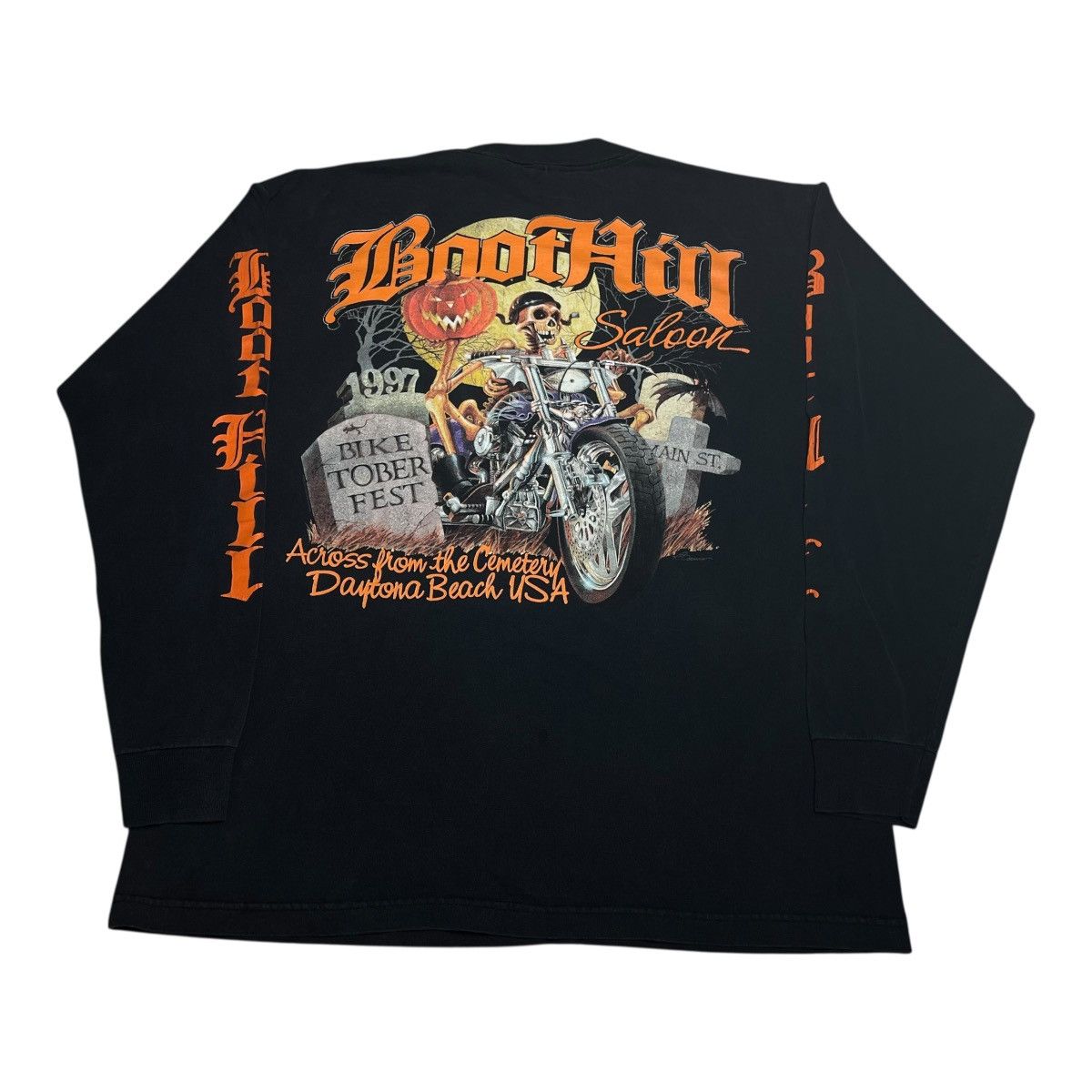 Vintage Vintage 1997 Biketoberfest Boot Hill Saloon Long Sleeve Tee Size US XL / EU 56 / 4 - 1 Thumbnail