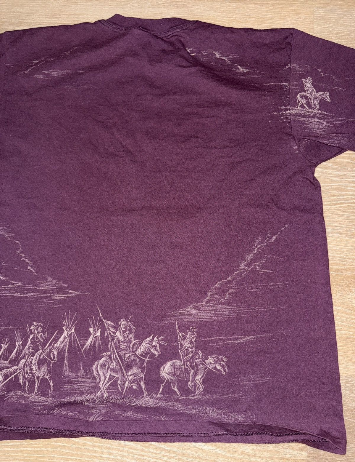 Other Vintage 90’s Native American Wolves AOP 3D Emblem T-Shirt Size US XL / EU 56 / 4 - 4 Thumbnail