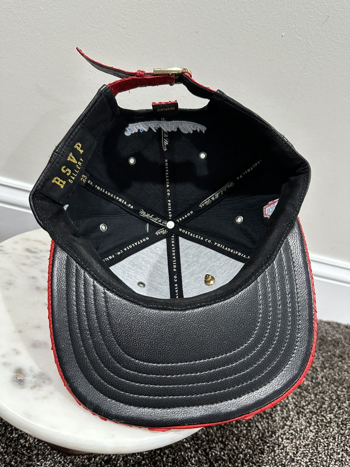 Just Don Just Don x Mitchell & Ness NFL Houston Oilers Leather Hat Size ONE SIZE - 6 Thumbnail