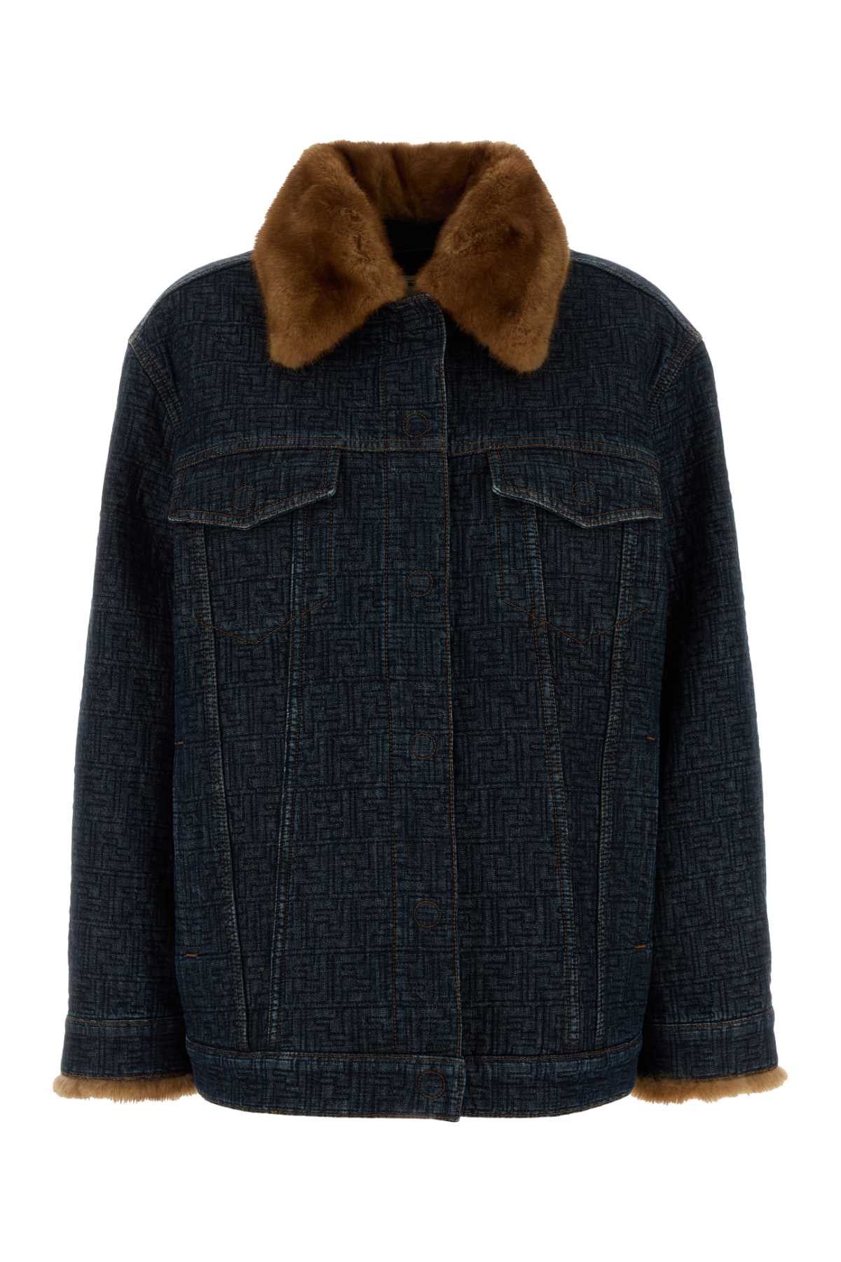 Fendi Denim Padded Jacket Size S / US 4 / IT 40 - 1 Thumbnail
