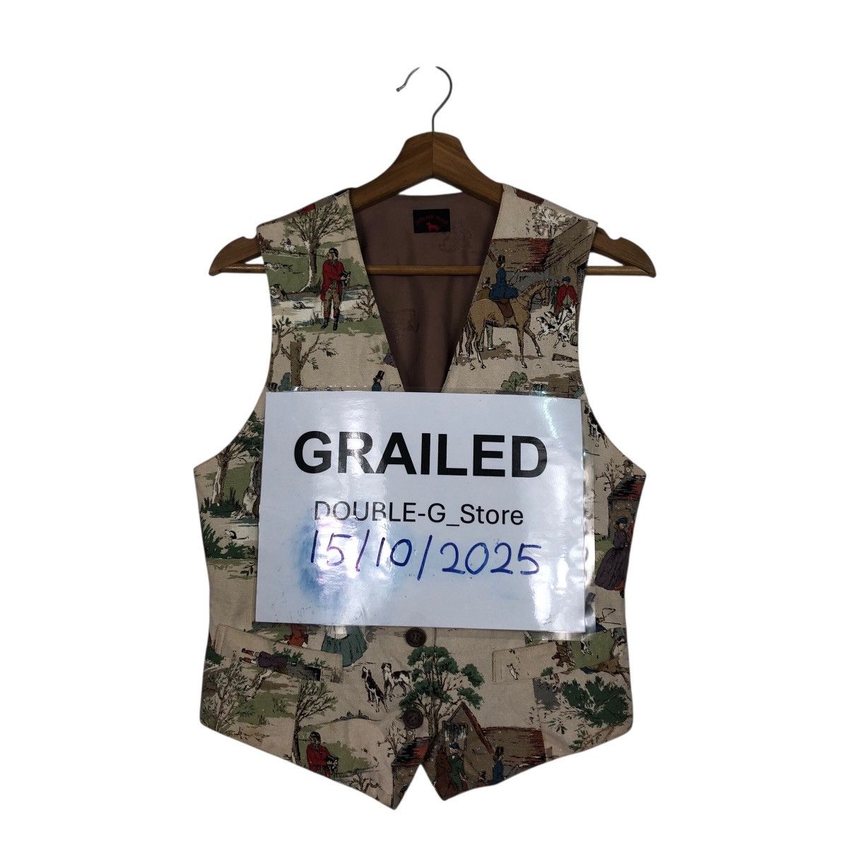 Japanese Brand 📌Vintage Waist Jacket Atelier Haiji Full Print Design Size US M / EU 48-50 / 2 - 1 Thumbnail
