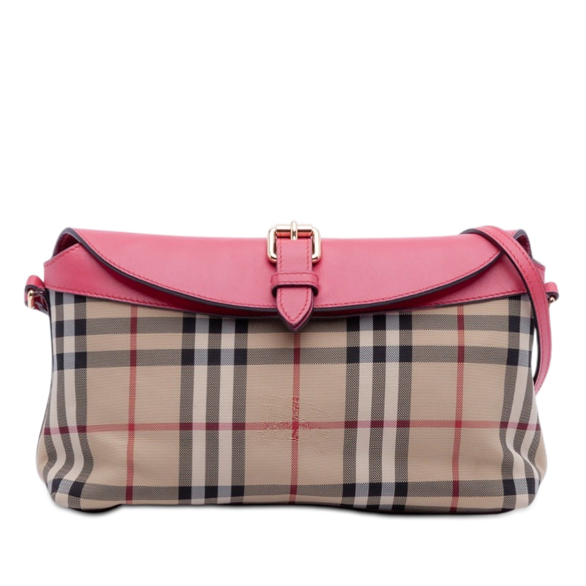 Burberry Haymarket Check Canvas Leah Crossbody Size ONE SIZE - 1 Thumbnail