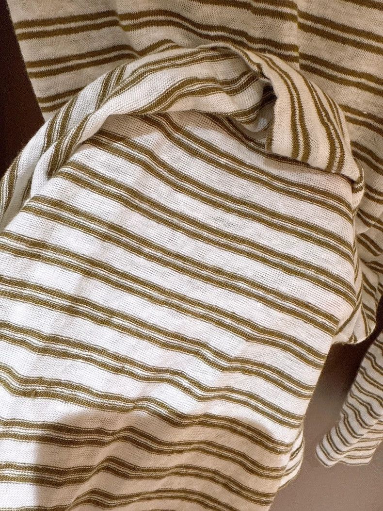 Loro Piana LORO PIANA Stripe linen knit long sleeves Size L / US 10 / IT 46 - 5 Thumbnail