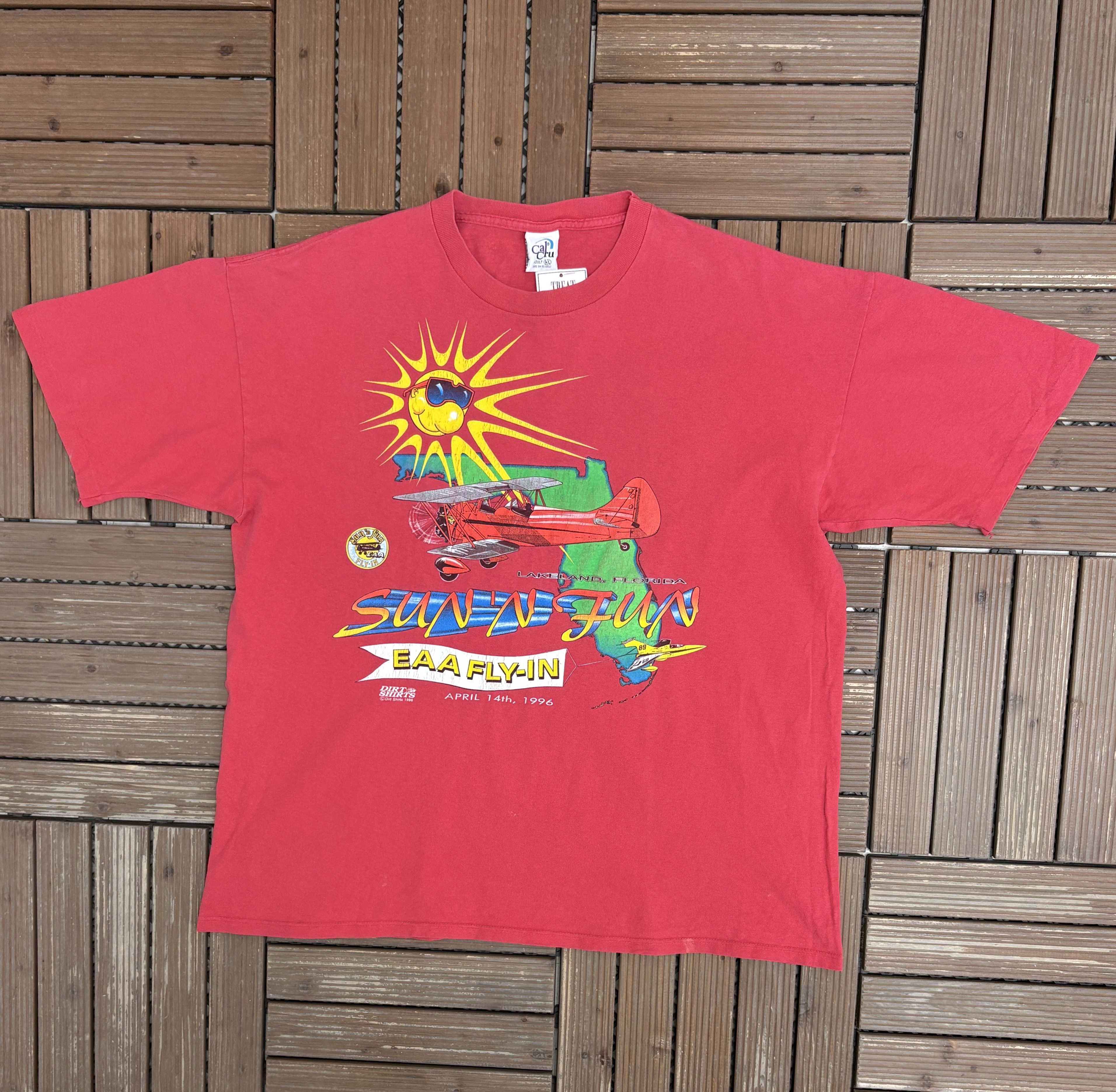 Vintage EAA Fly-In Sun N' Fun Vintage Red T-Shirt Tee Size US XL / EU 56 / 4 - 1 Thumbnail