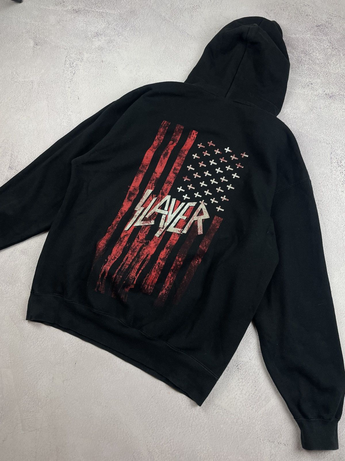 Slayer Vintage Slayer Hoodie Black L Front & Back Print Metal Band Size US L / EU 52-54 / 3 - 6 Thumbnail