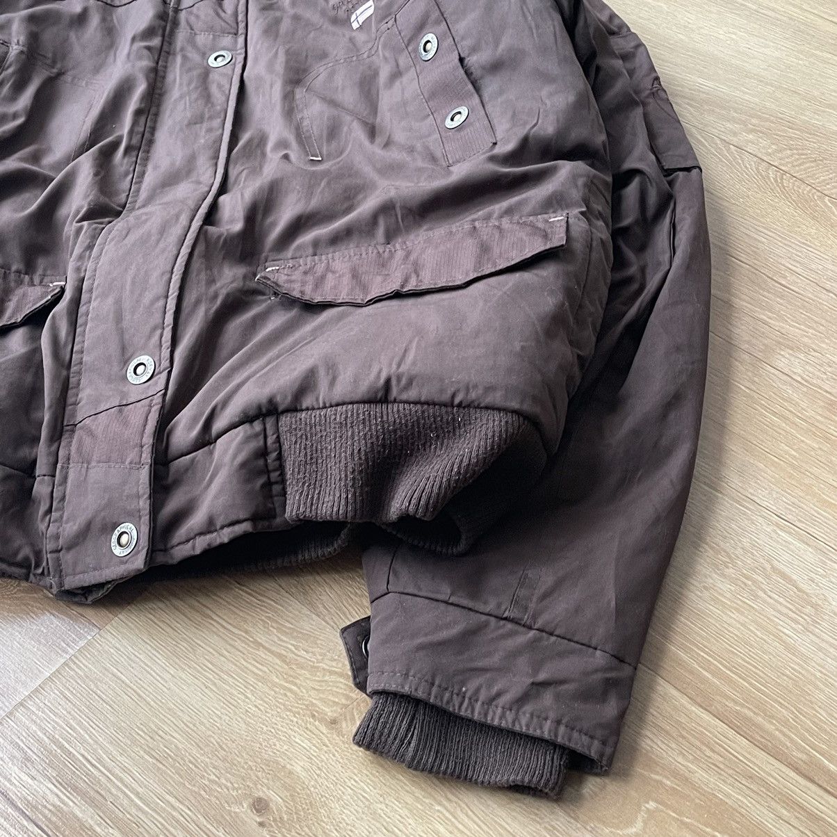 If Six Was Nine Vintage Fur Multi Pocket Bomber Jacket LGB Style Size US L / EU 52-54 / 3 - 7 Thumbnail