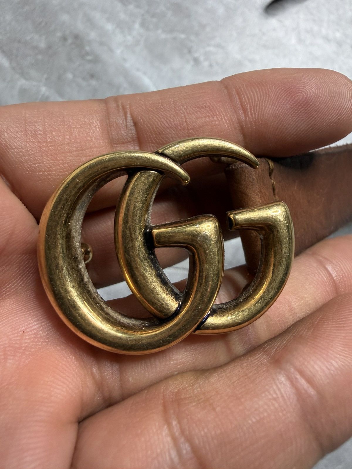 Gucci Gucci GG Marmont Studded Leather Belt Size ONE SIZE - 7 Thumbnail