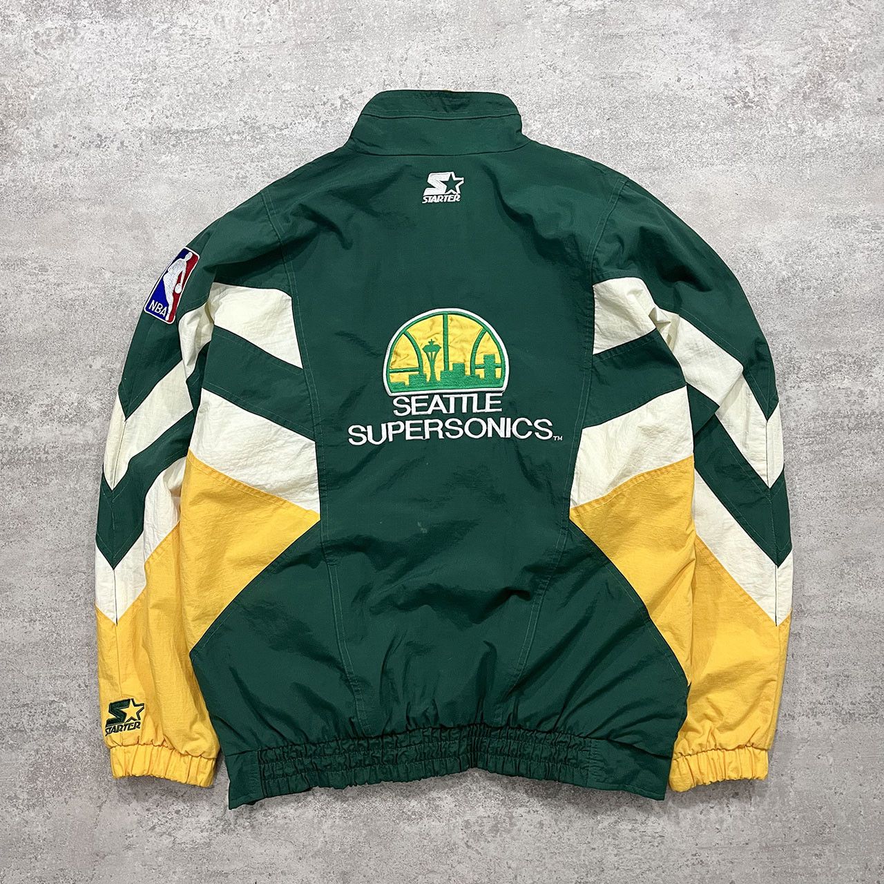 Image of VTG Nba Seattle Supersonics Starter Pullover Jacket Size L, Men's