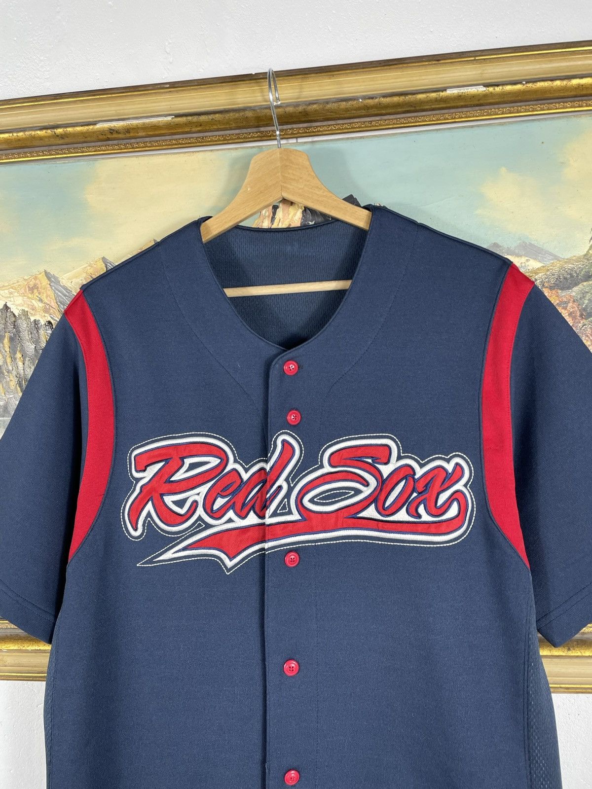 MLB × Vintage Vintage Retro Y2k 00s Button Ups Shirt Red Sox MLB Jersey Size US M / EU 48-50 / 2 - 4 Thumbnail