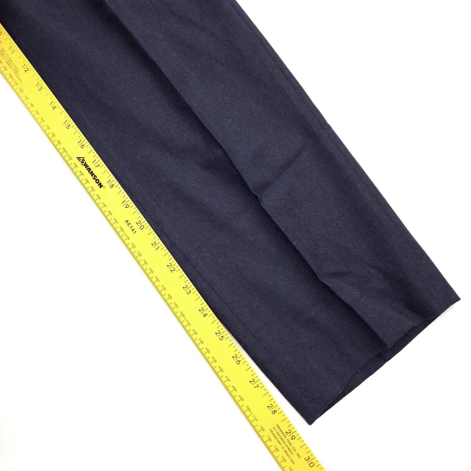 Saks Fifth Avenue Saks Fifth Avenue Kale 100% Wool Dress Pants Mens 34x29 Navy Size US 34 / EU 50 - 4 Thumbnail