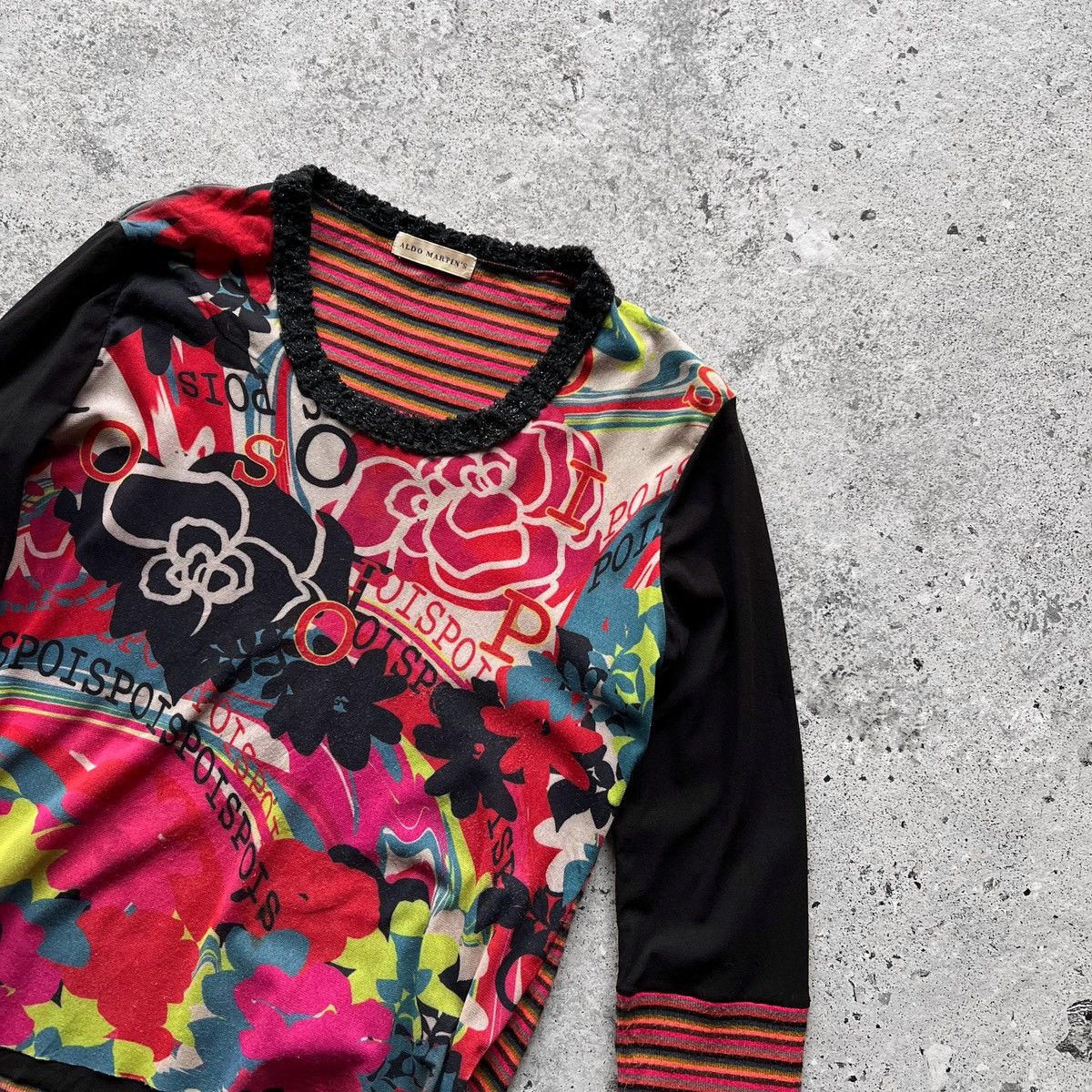 Vintage Aldo Martins Womens Vintage Viscose Y2K Printed LS Shirt Size M / US 6-8 / IT 42-44 - 2 Thumbnail