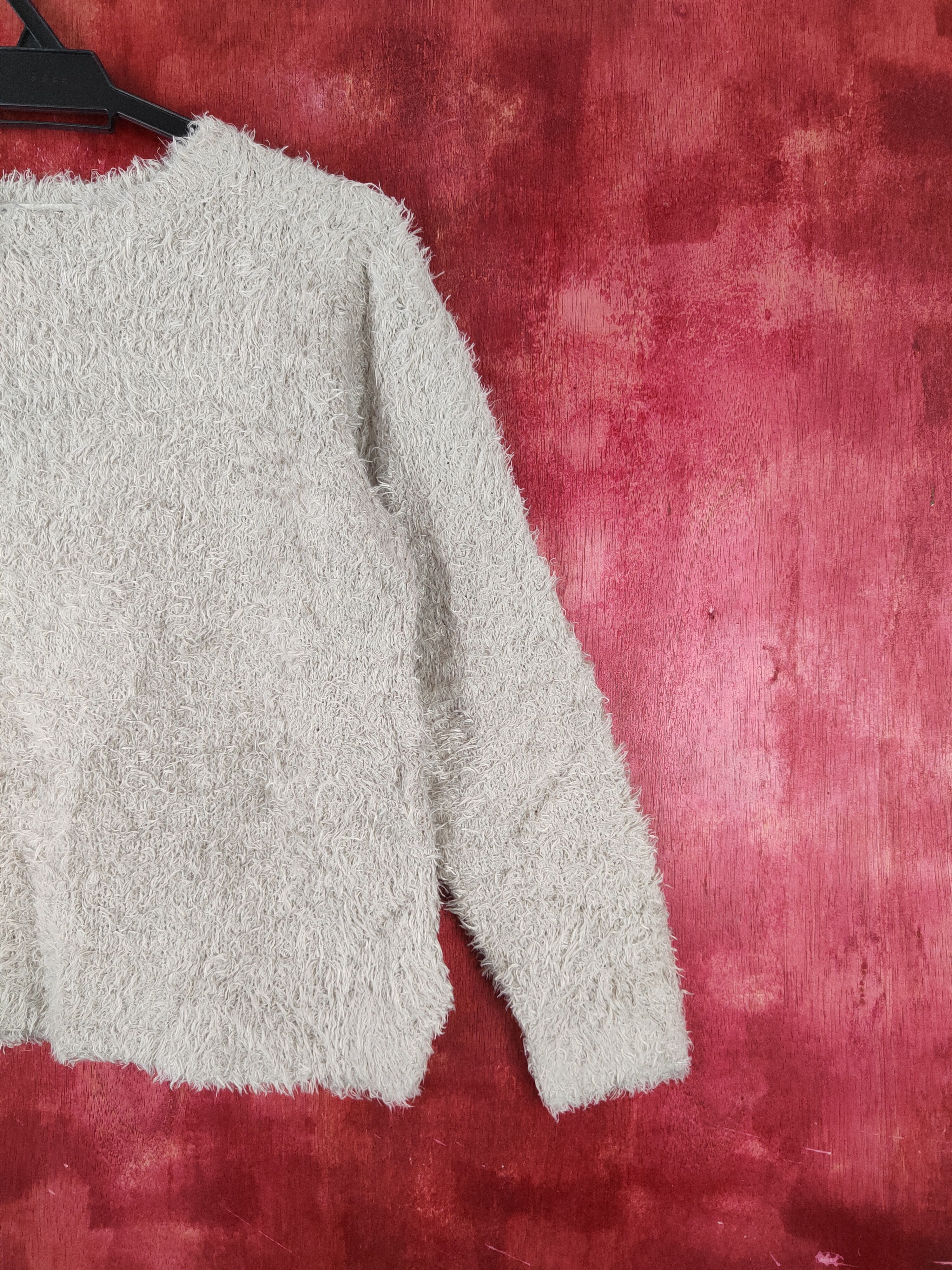 Japanese Brand × Vintage Chocol Raffine Robe Beige Fur Mohair Knitwear COOL DESIGN Size M / US 6-8 / IT 42-44 - 5 Thumbnail