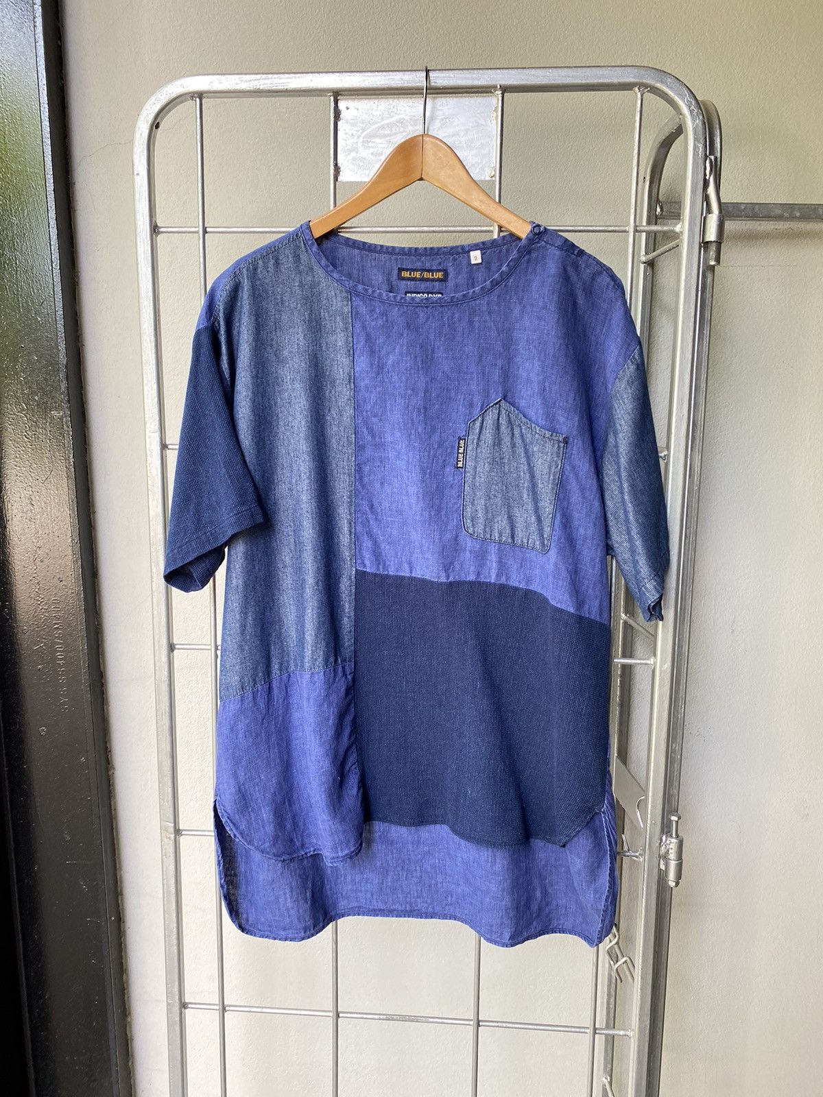 Blue Blue Japan BLUE/BLUE indigo dry patchwork top Size US M / EU 48-50 / 2 - 7 Thumbnail