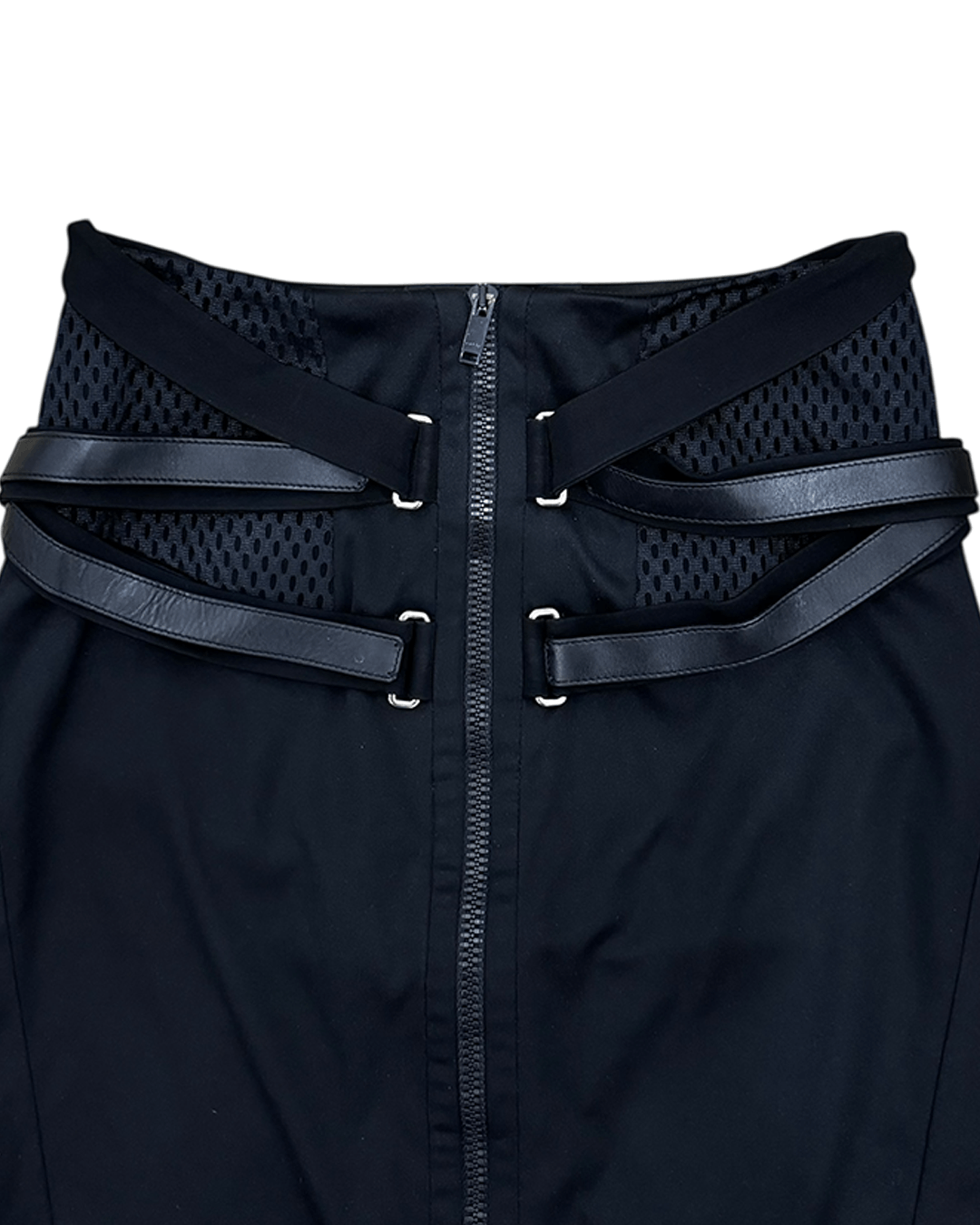 Gucci Gucci by Frida Giannini SS10 Strap Detail Mesh Panel Skirt Size 26" / US 2 / IT 38 - 6 Thumbnail