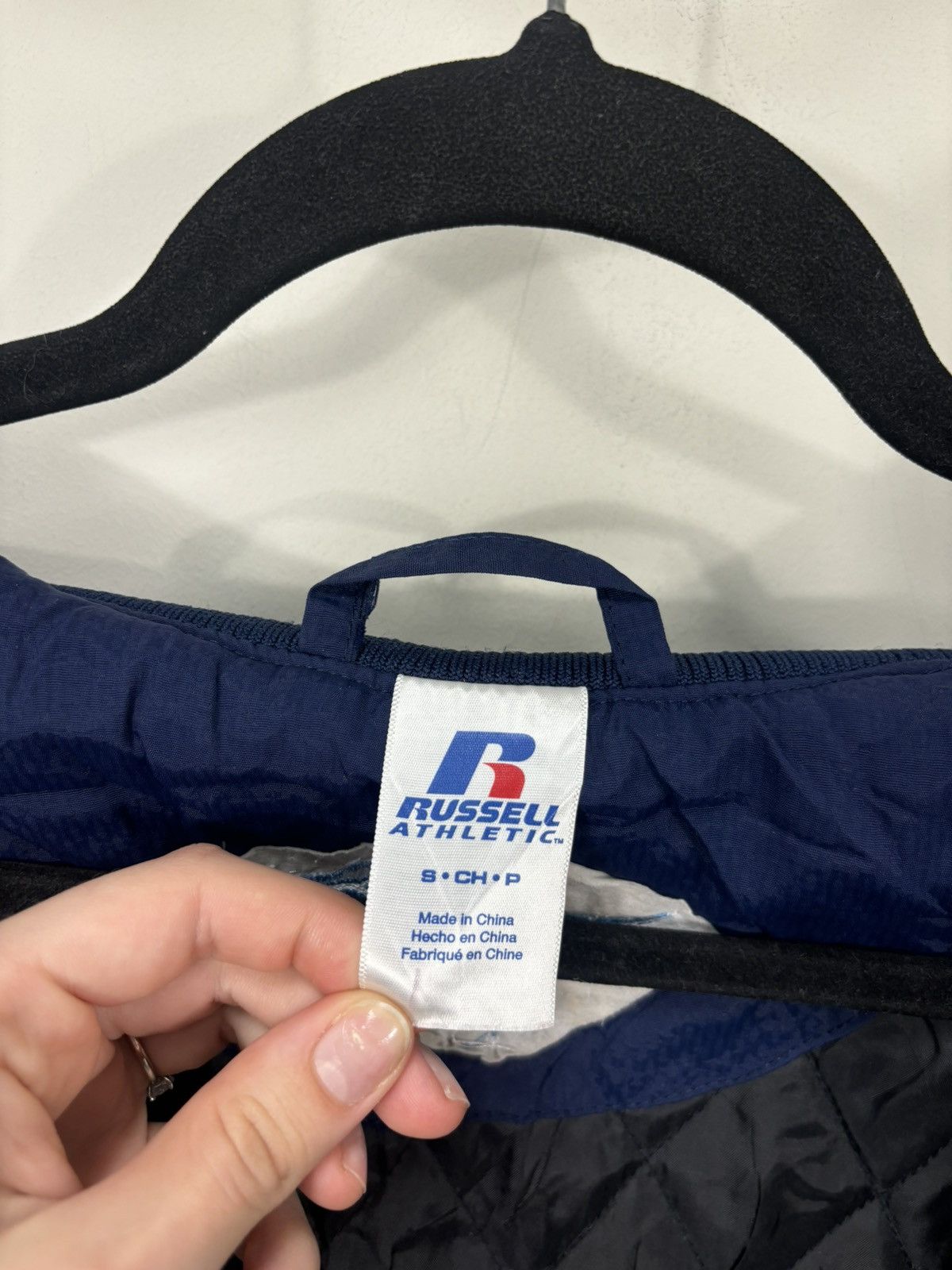 Russell Athletic Vintage Russell Athletic Big Logo Blue Nylon Bomber Jacket Size US S / EU 44-46 / 1 - 12 Thumbnail