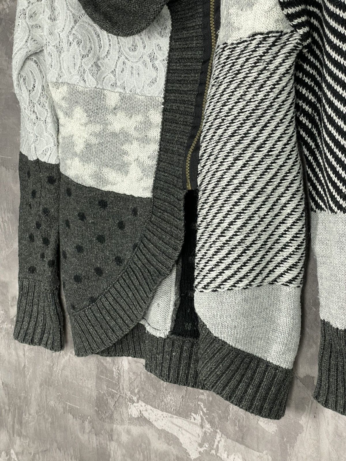 Desigual Desigual avant garde Y2K heavy cable knit cardigan sweater Size M / US 6-8 / IT 42-44 - 7 Thumbnail