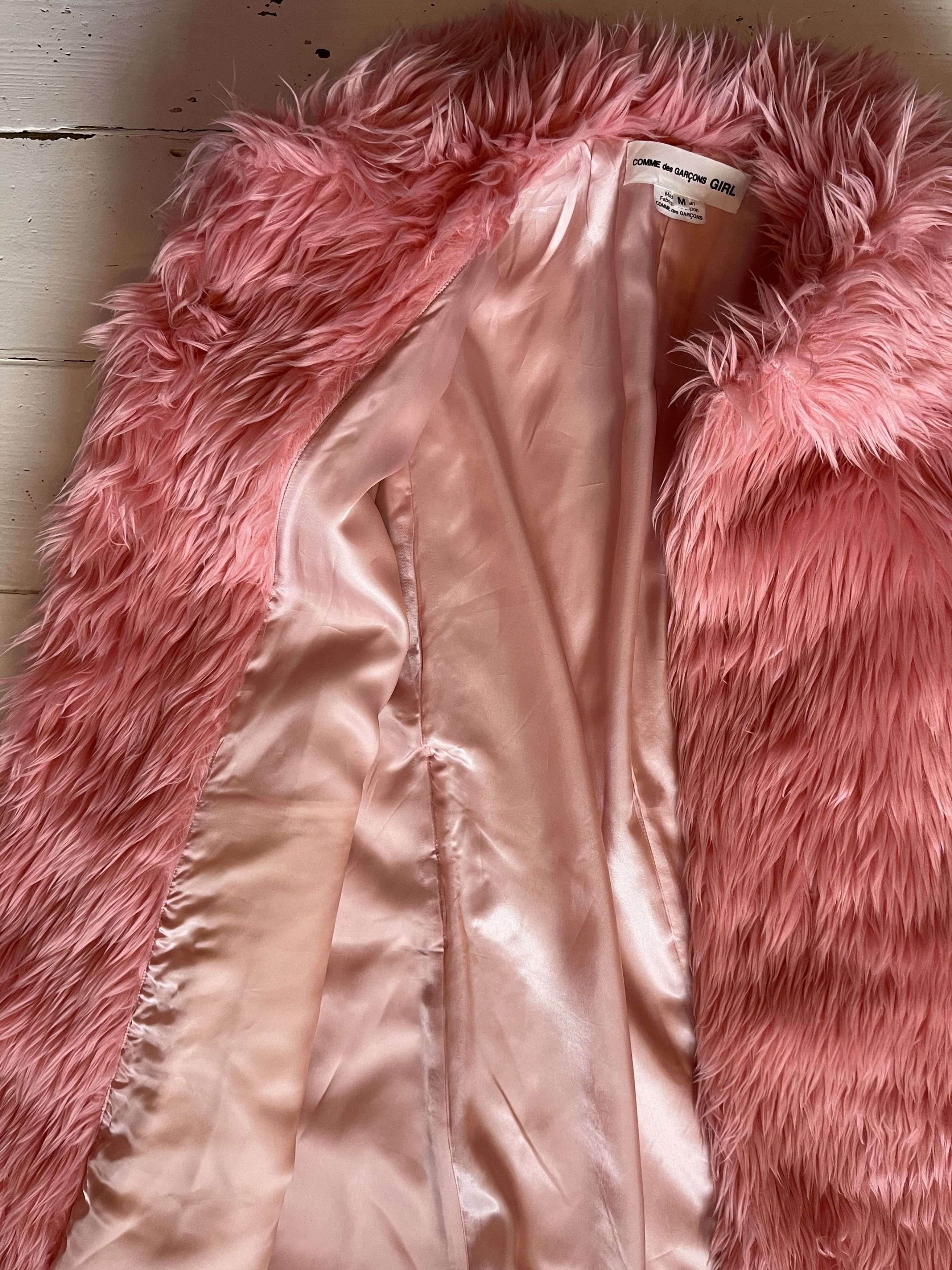 Comme des Garcons Girl COMME des GARCONS GIRL Pink Fur Coat Size M / US 6-8 / IT 42-44 - 4 Thumbnail