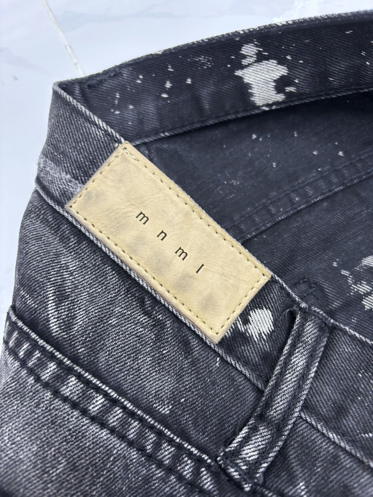If Six Was Nine × MNML × Yasuyuki Ishii RARE MNML ACID WASH BLACK GRAY ZIPPER LEG SKINNY JEANS Size US 32 / EU 48 - 8 Thumbnail