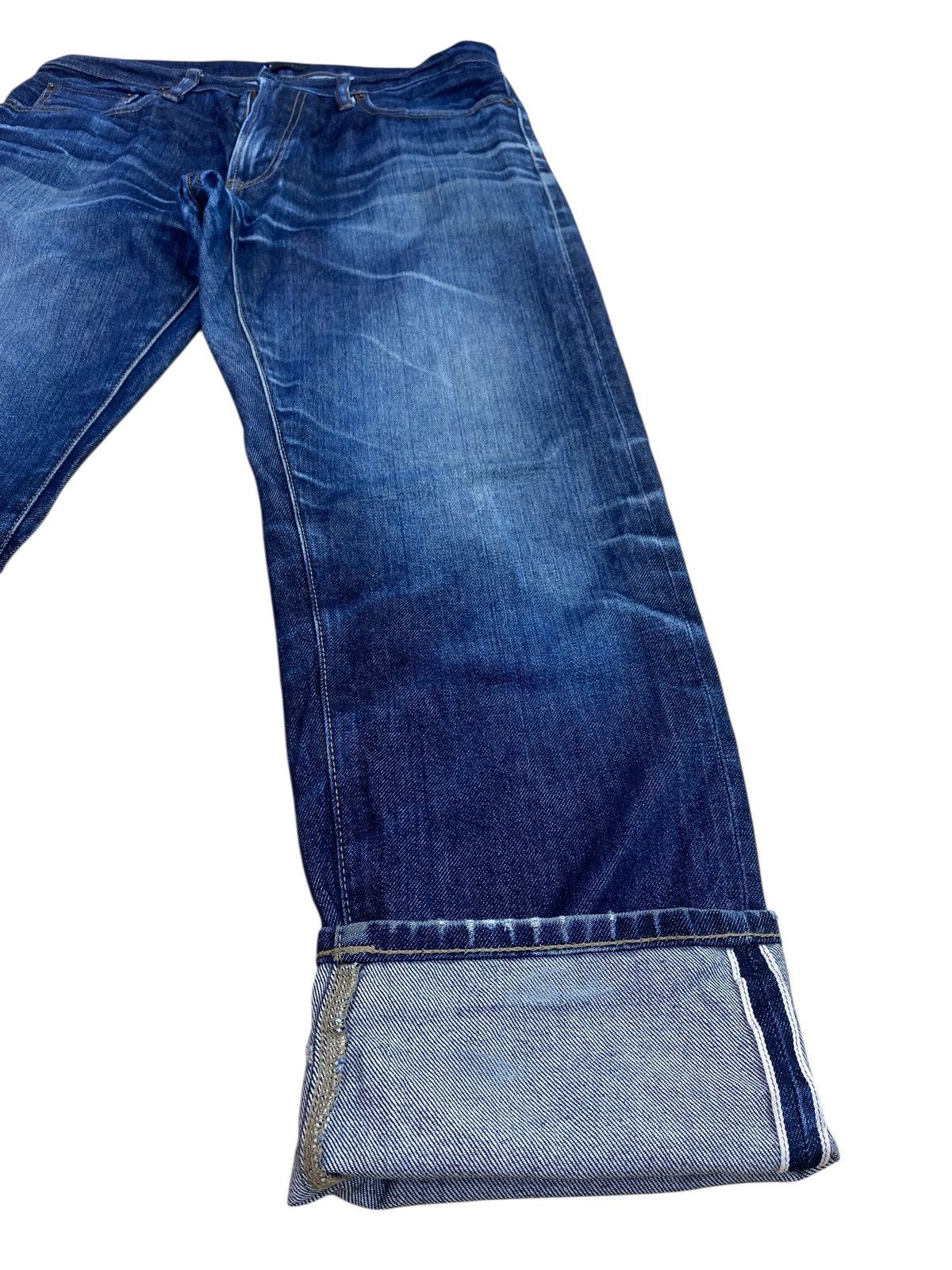 Uniqlo Uniqlo X Selvedge Whiskers Faded Wash Style Straight Jeans Size US 33 - 8 Thumbnail