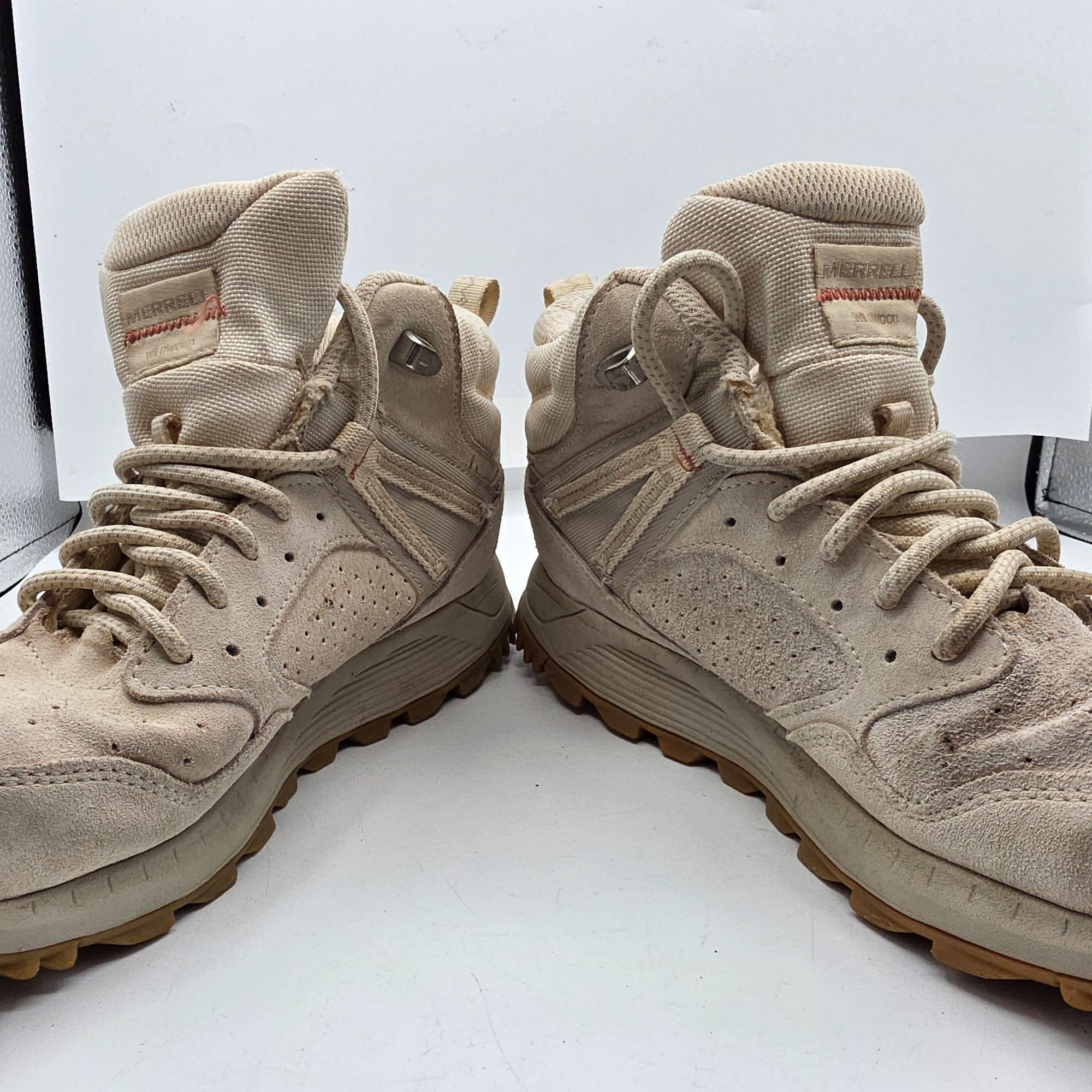 Merrell Merrell Wildwood Womens Size 8 Beige Mid Hiking Boots Waterp Size US 8 / IT 38 - 3 Thumbnail