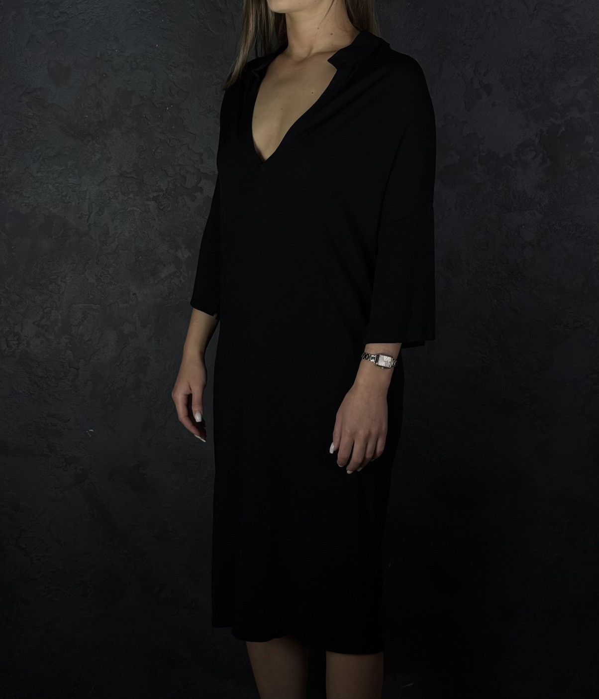 Annette Gortz Annette Gortz Avantgarde Oversize Black Dress Viskose Size S Size S / US 4 / IT 40 - 2 Thumbnail