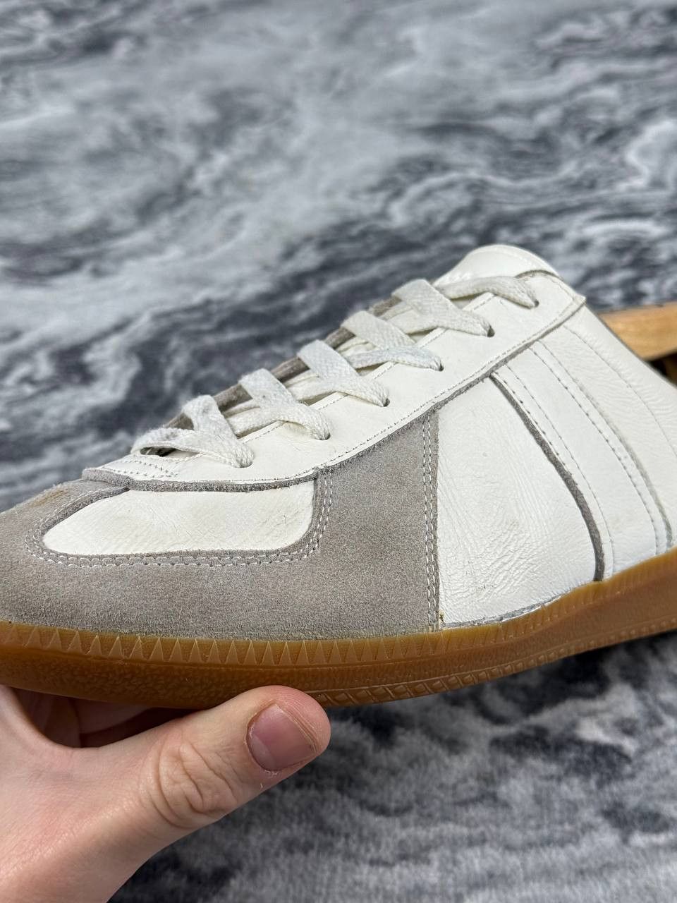 Vintage GAT BW Sport Army Trainer Bundeswehr Shoes Leather Sneakers Size US 9.5 / EU 42-43 - 17 Thumbnail