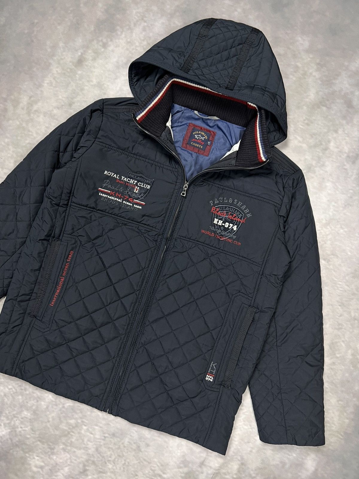 Paul & Shark Paul & Shark Wmn Petite Quilted Hooded Jacket XS-S Riri Zip Size S / US 4 / IT 40 - 1 Thumbnail