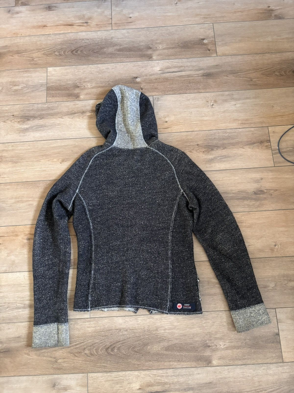 Emporio Armani ARMANI GREY HEMP SPLIT HOODIE Size US M / EU 48-50 / 2 - 3 Thumbnail