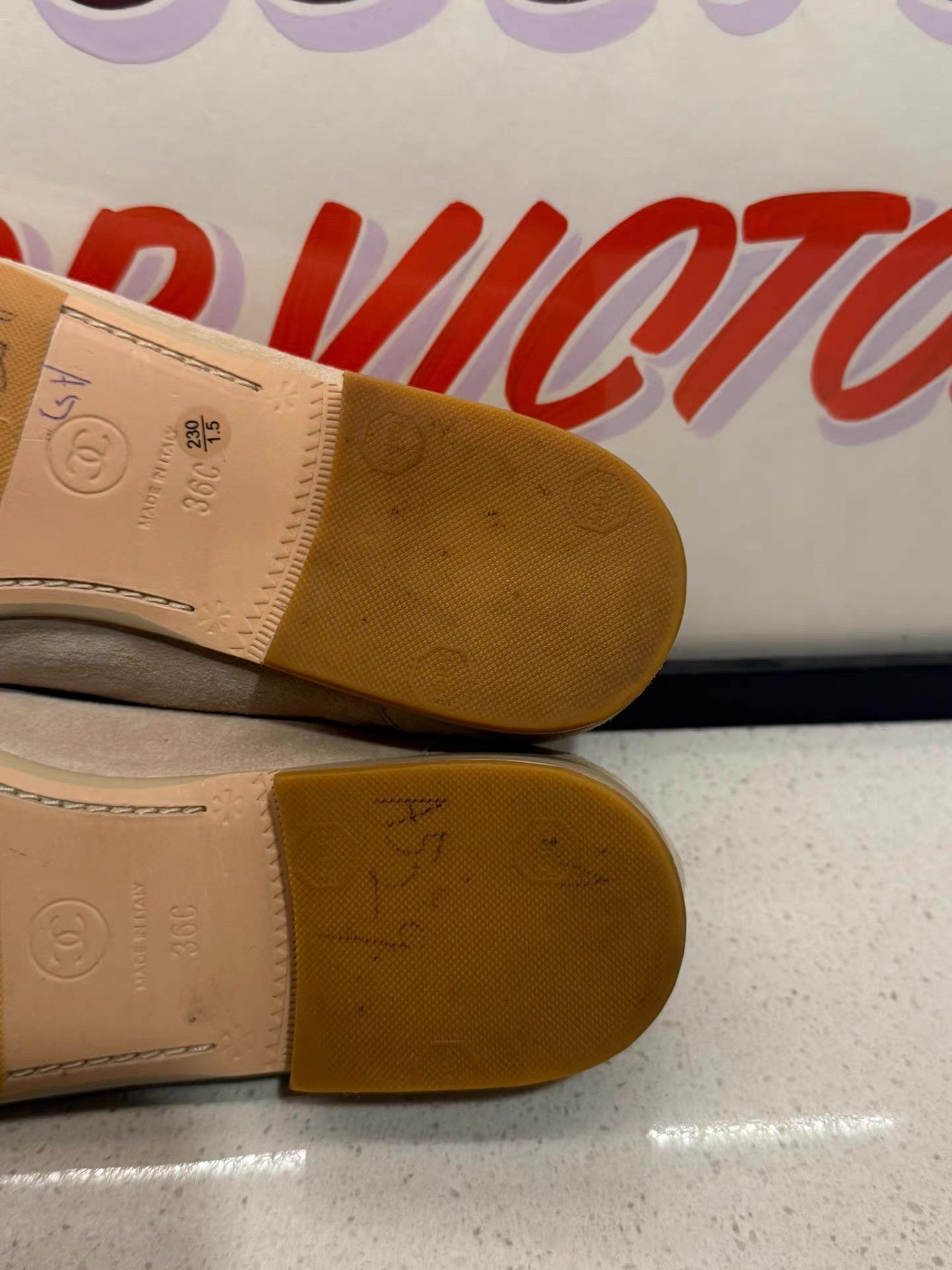 Chanel Chanel Beige Suede Loafers Ｑ20 Size US 6 / IT 36 - 5 Thumbnail