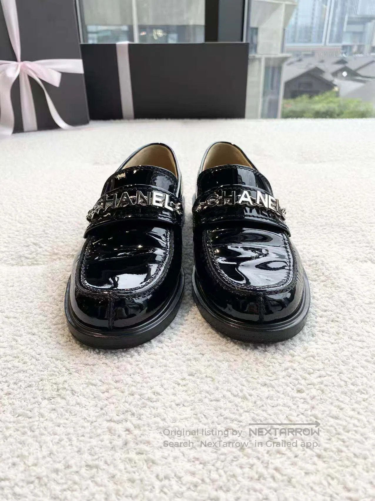 Chanel Chanel Patent leather letter logo loafers| Size US 5.5 / IT 35.5 - 2 Thumbnail