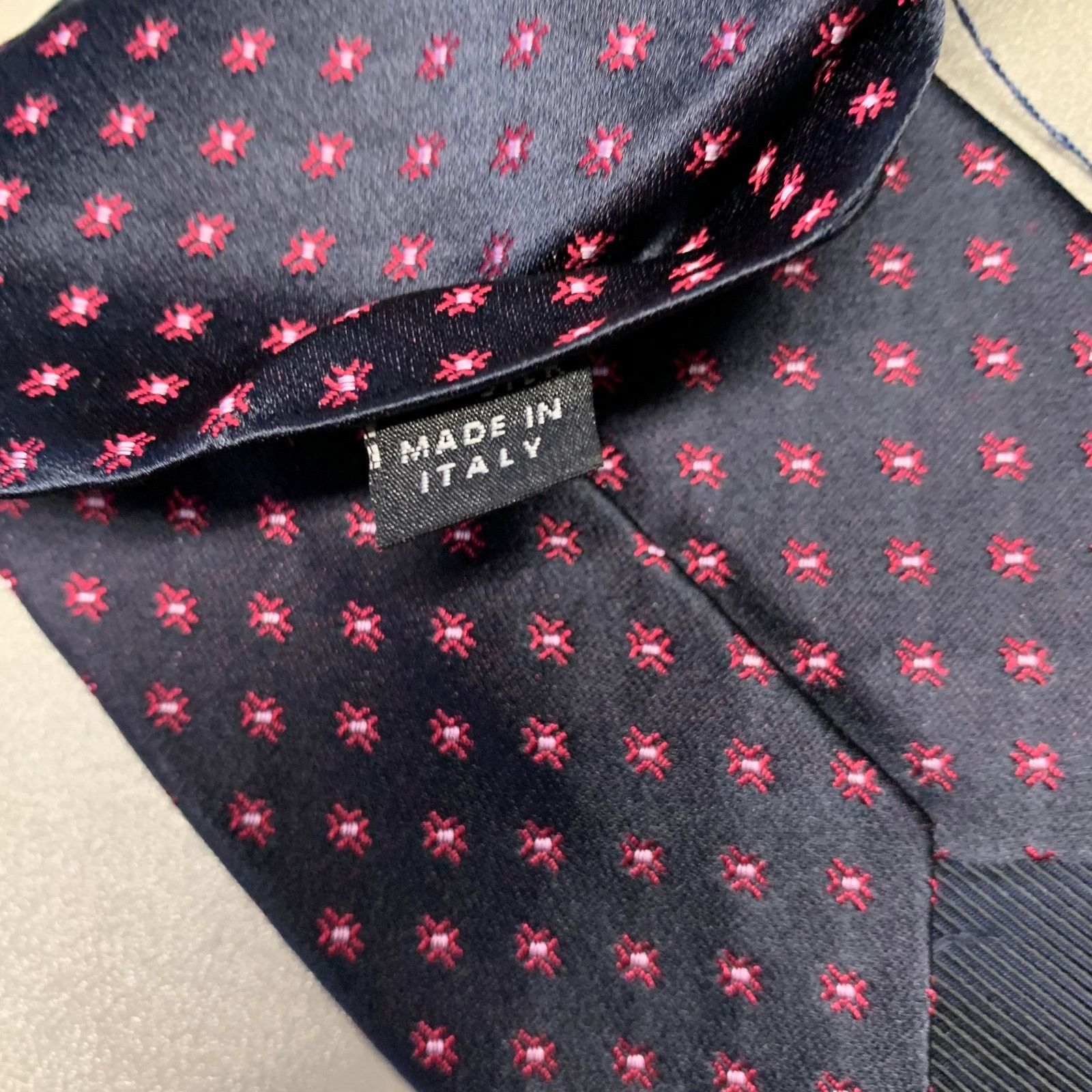 Other BORRELLI Black Red Geometric Silk Tie Size ONE SIZE - 3 Thumbnail